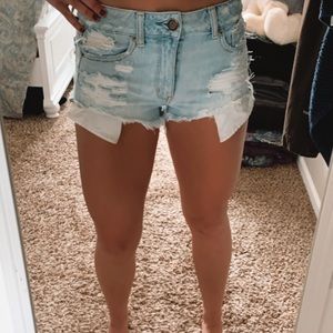 American Eagle ripped jean shorts